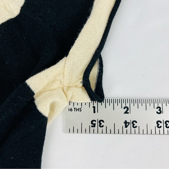 Ann Taylor LOFT Striped Short Sleeve Lightweight Sweater Black Ecru LooseFit XSP - Picture 7 of 10